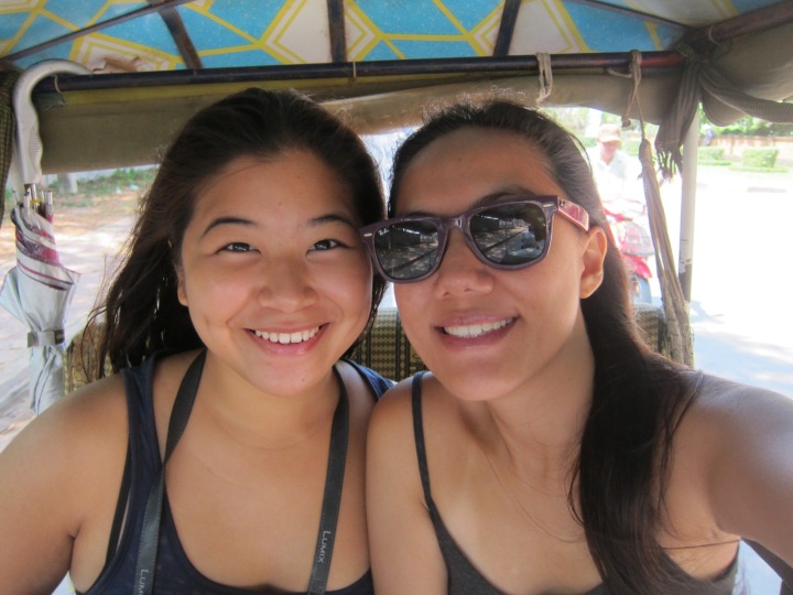 Mon (Cuz) and I on our first tuktuk ride, still looking fresh!